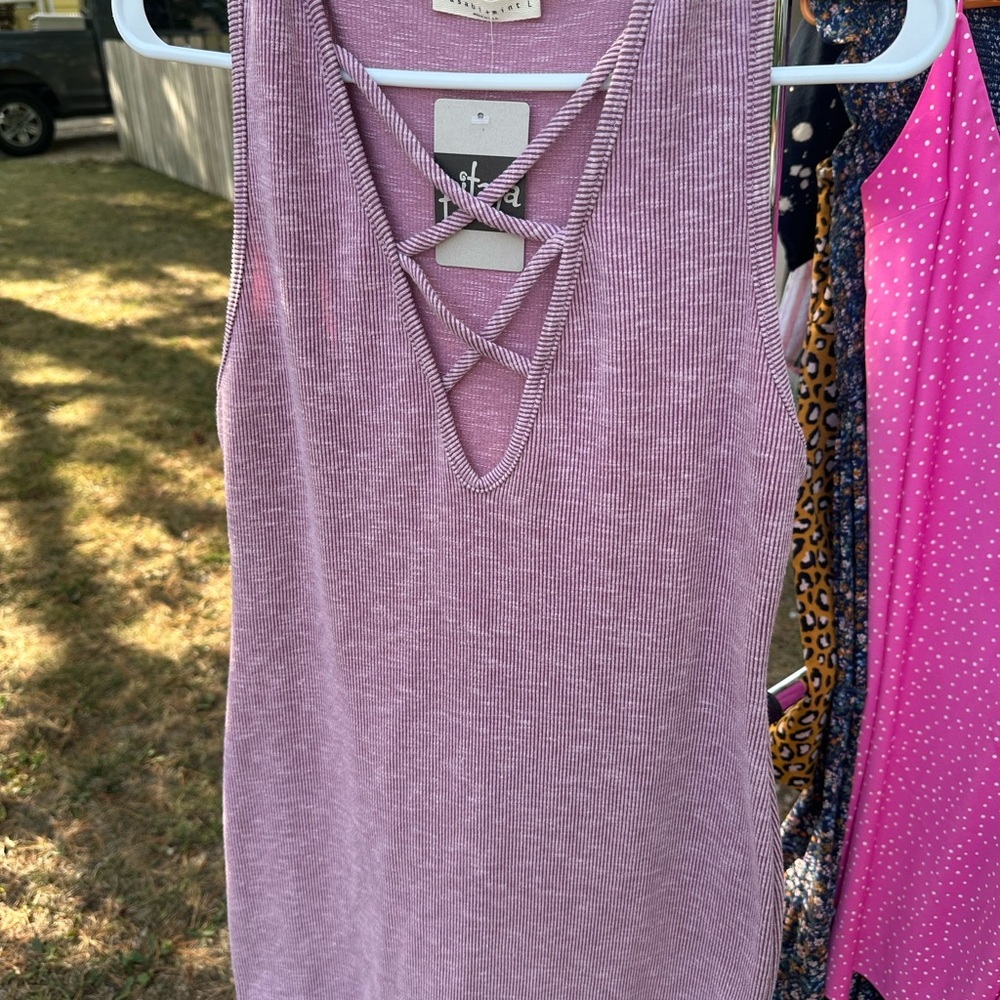 Lace-Up Mini Dress